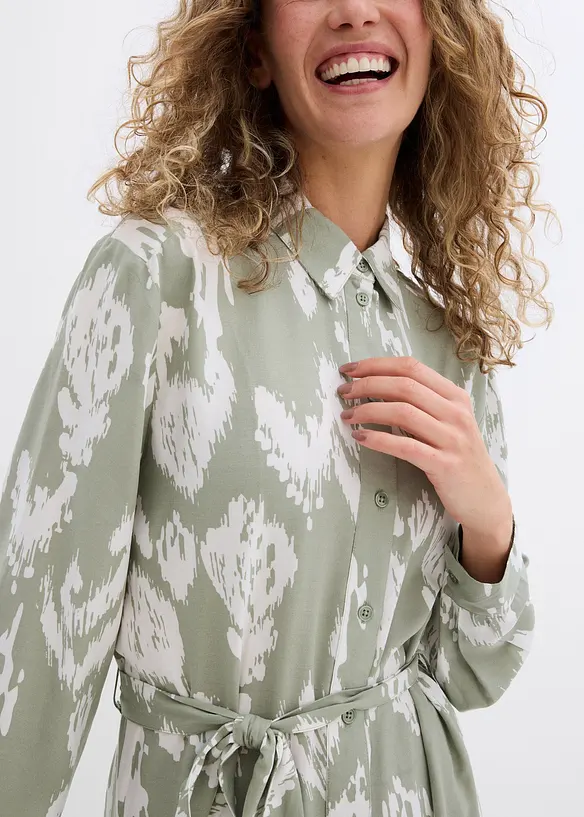 Robe-chemise en viscose fluide, bonprix