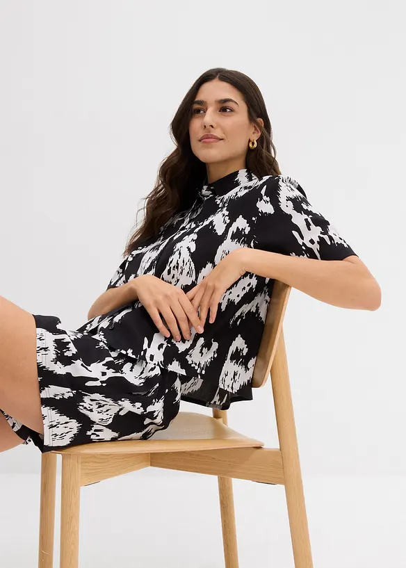 Chemisier en viscose avec imprimé ethnique, bonprix