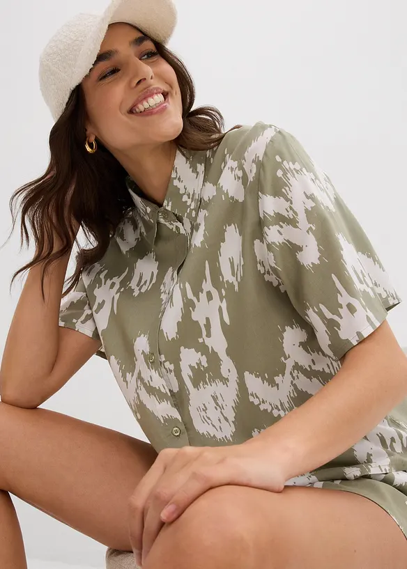 Chemisier en viscose avec imprimé ethnique, bonprix