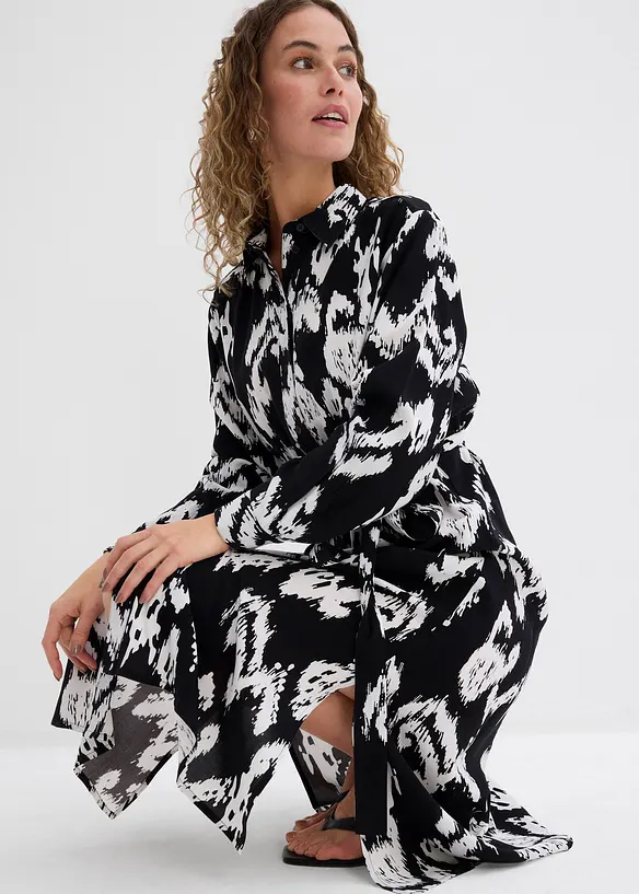 Robe-chemise en viscose fluide, bonprix