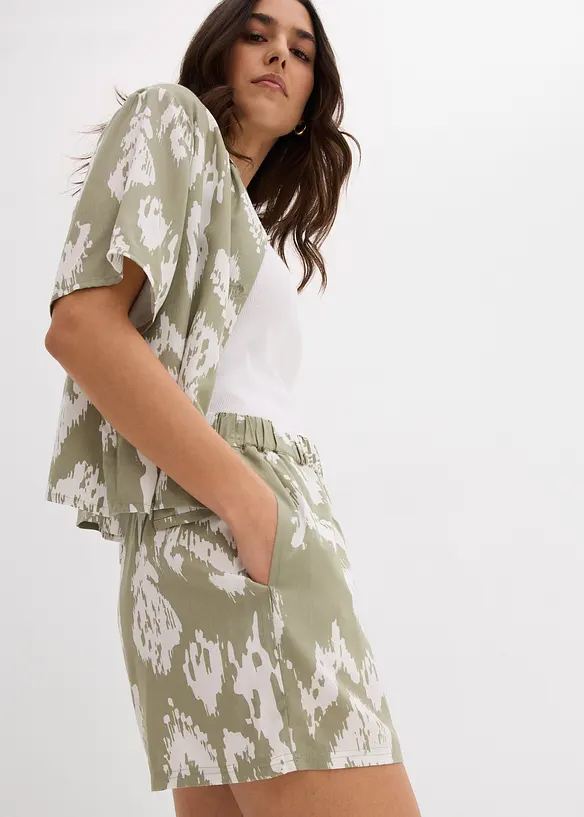 Short à taille élastiquée en viscose, bonprix