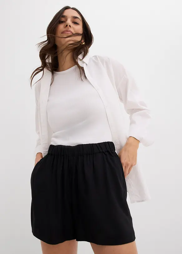 Short à taille élastiquée en viscose, bonprix