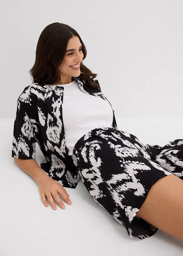 Short à taille élastiquée en viscose, bonprix