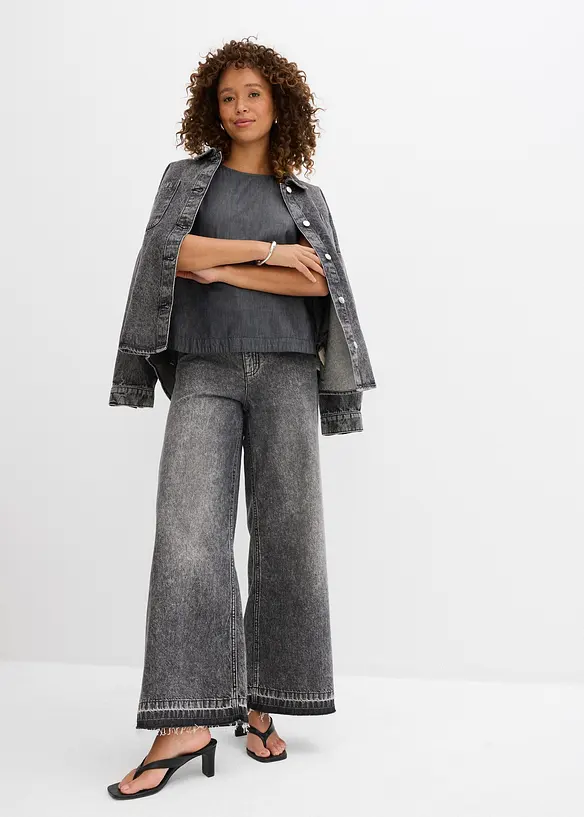 Top en jean de coton, bonprix