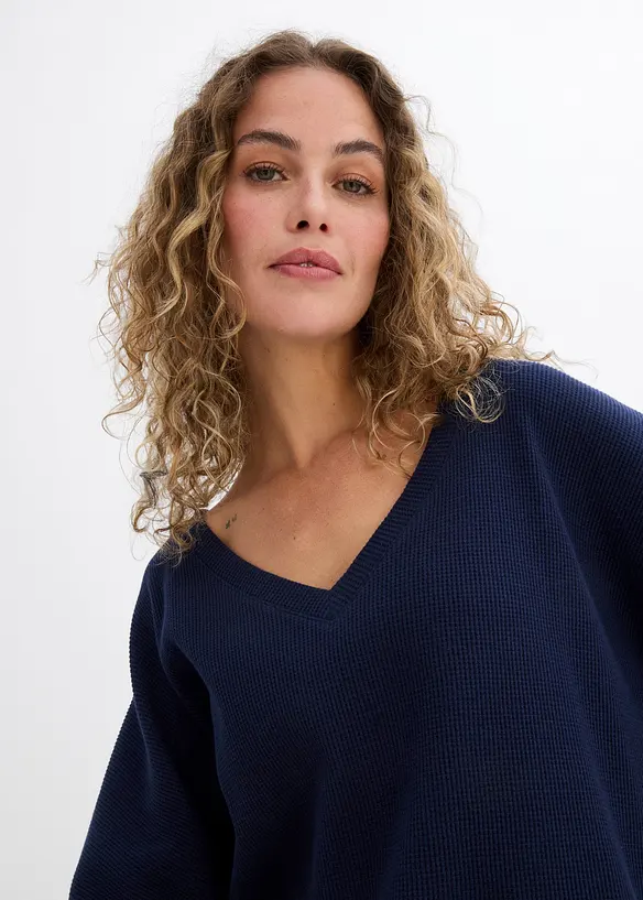 T-shirt gaufré 100% coton, bonprix