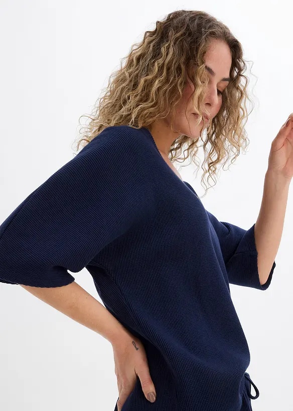 T-shirt gaufré 100% coton, bonprix