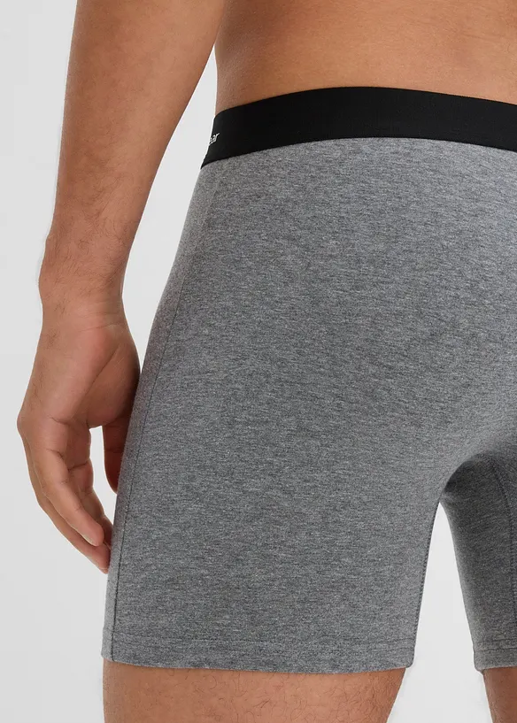 Lot de 3 boxers mi-longs coton, bonprix