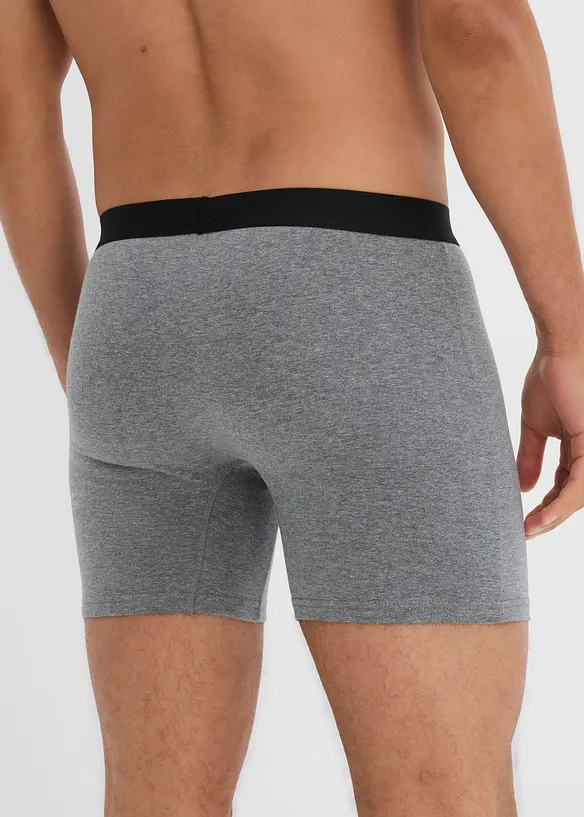 Lot de 3 boxers mi-longs coton, bonprix