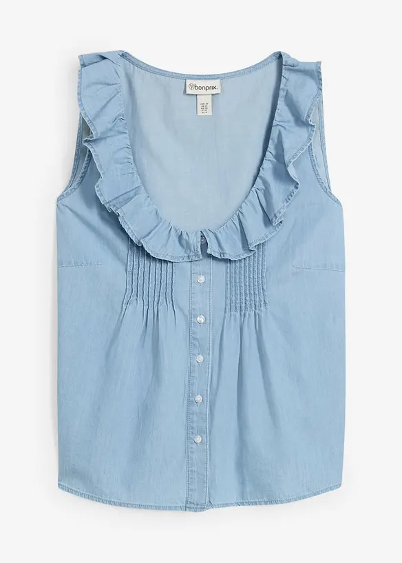 Top en jean de coton, bonprix