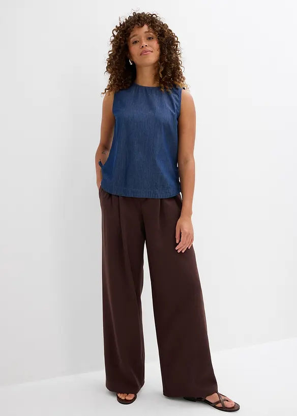 Top en jean de coton, bonprix