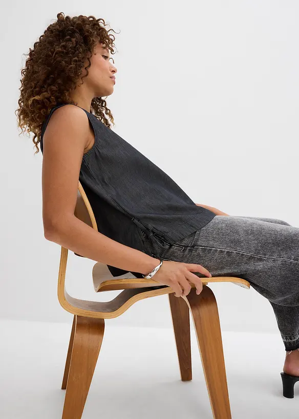 Top en jean de coton, bonprix