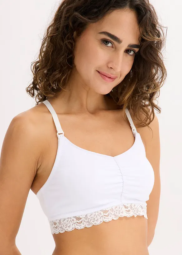 Lot de 2 soutiens-gorge d’allaitement coton, sans armatures, bonprix