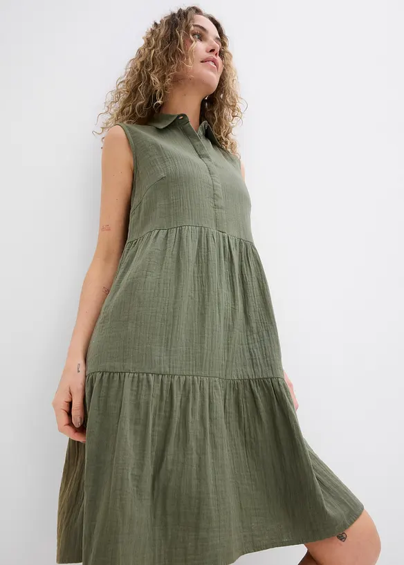 Robe-tunique légère en gaze de coton, bonprix