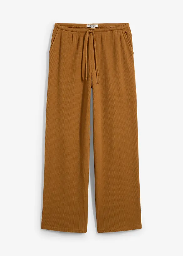 Pantalon 100% coton texturé, bonprix