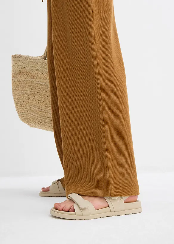 Pantalon 100% coton texturé, bonprix