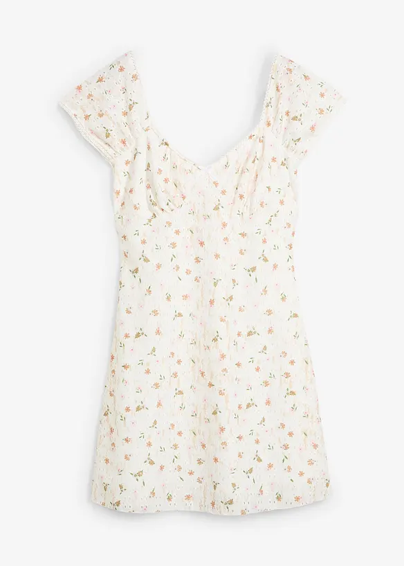 Robe en dentelle avec imprimé fleuri, bonprix