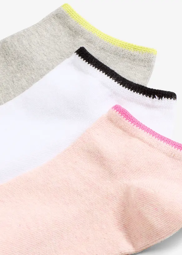 Lot de 6 socquettes coton, bonprix