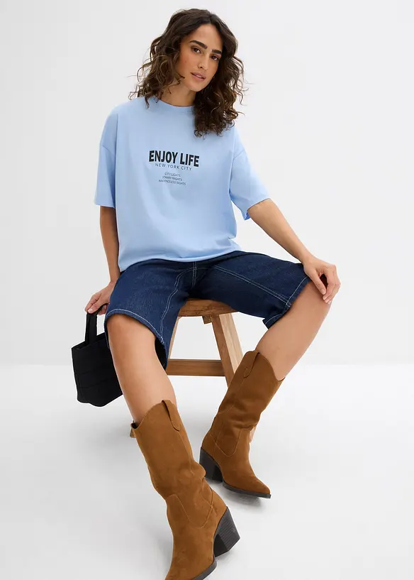 T-shirt oversize 100% coton, bonprix