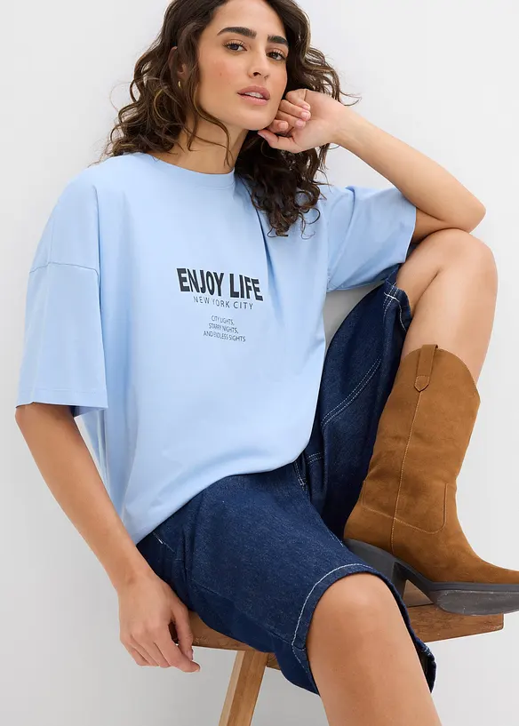 T-shirt oversize 100% coton, bonprix