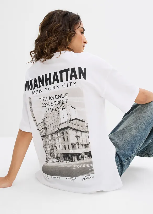 T-shirt oversize 100% coton, bonprix