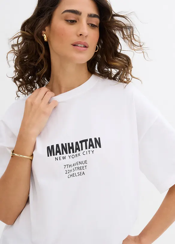 T-shirt oversize 100% coton, bonprix