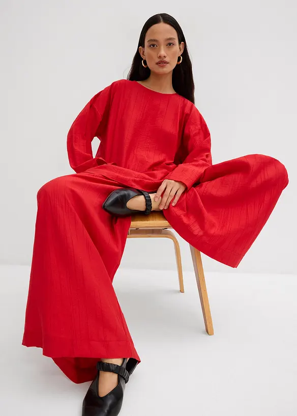 Blouse oversize en crépon de viscose mélangée, bonprix