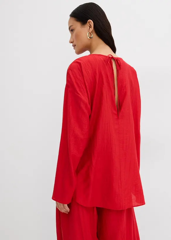 Blouse oversize en crépon de viscose mélangée, bonprix
