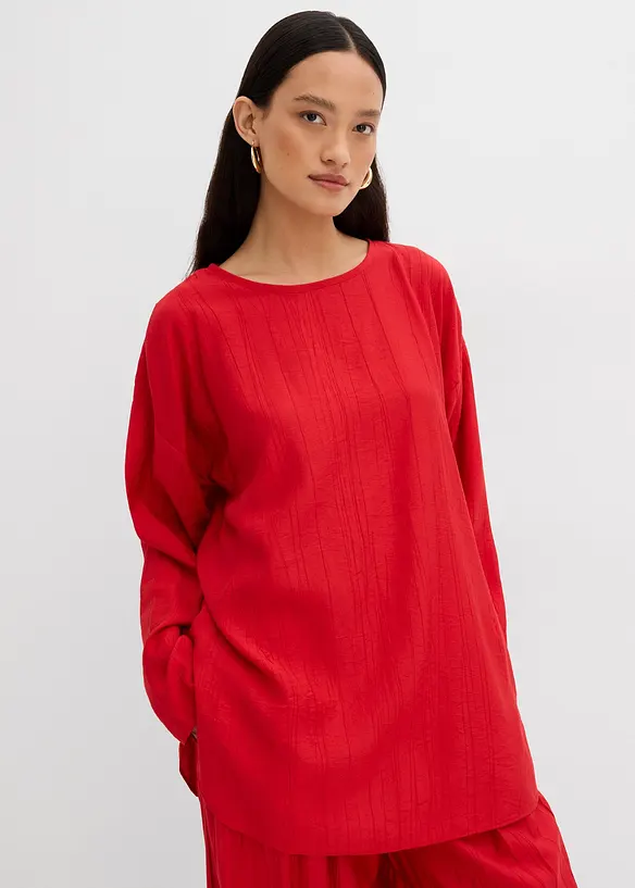 Blouse oversize en crépon de viscose mélangée, bonprix
