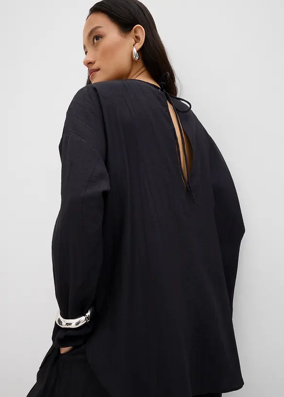 Blouse oversize en crépon de viscose mélangée, bonprix
