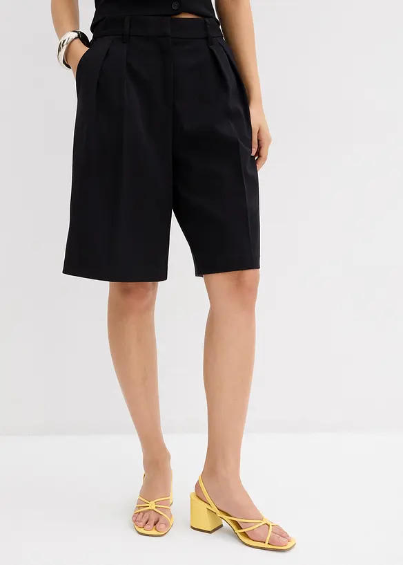 Bermuda à pinces en viscose mélangé, bonprix