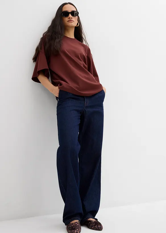 T-shirt oversize à manches amples, 100% coton, bonprix