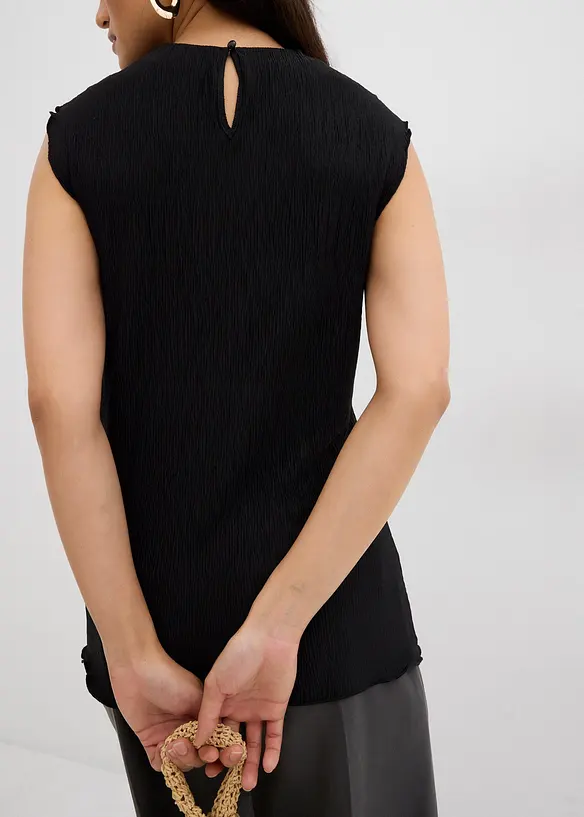 Top en crépon texturé, bonprix