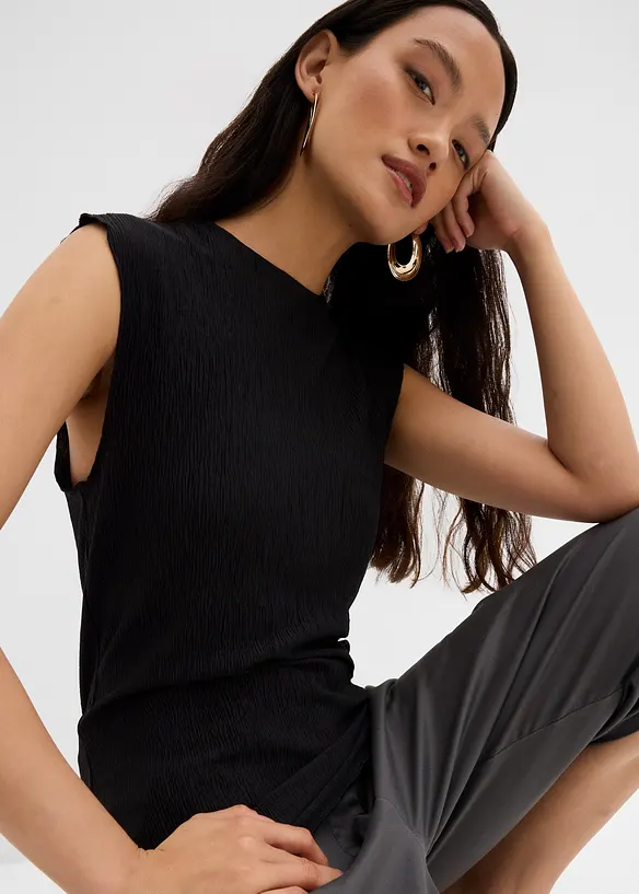 Top en crépon texturé, bonprix