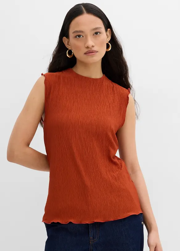 Top en crépon texturé, bonprix