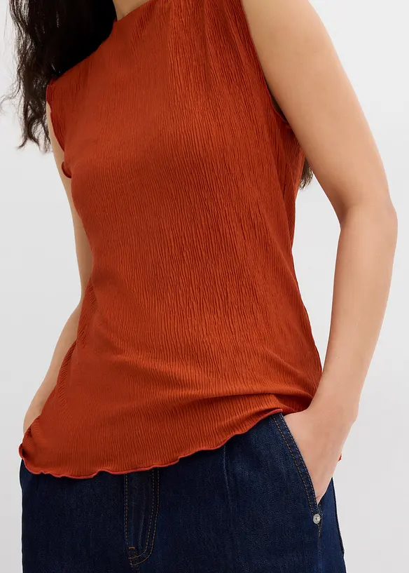 Top en crépon texturé, bonprix