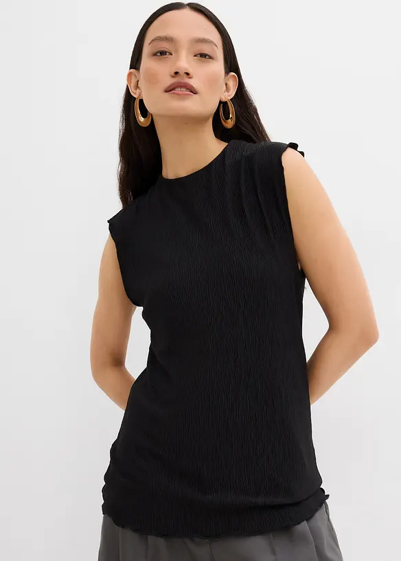 Top en crépon texturé, bonprix