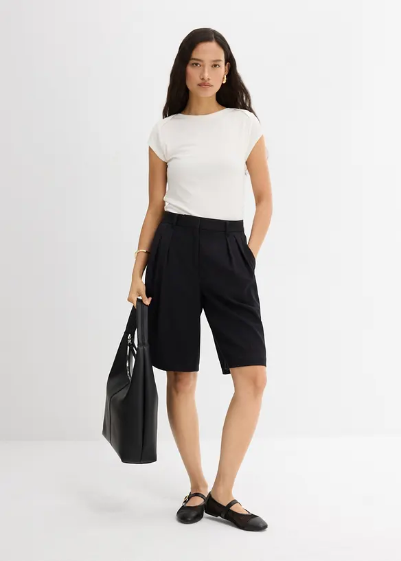 Top côtelé doux en modal mélangé, bonprix