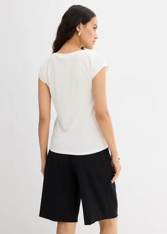 Top côtelé doux en modal mélangé, bonprix