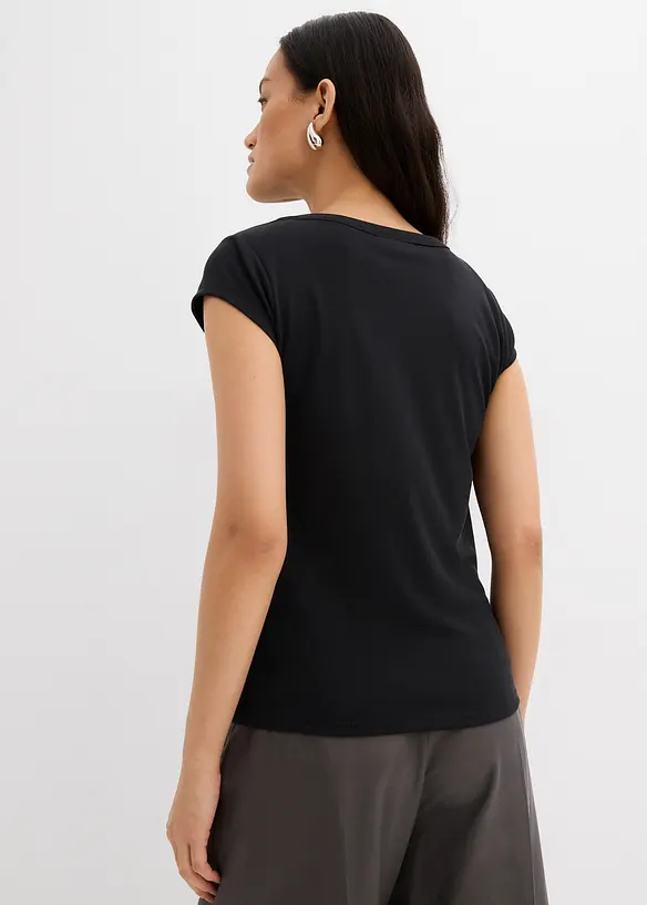 Top côtelé doux en modal mélangé, bonprix