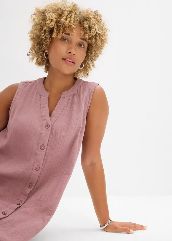 Robe blouse en gaze de coton, bonprix