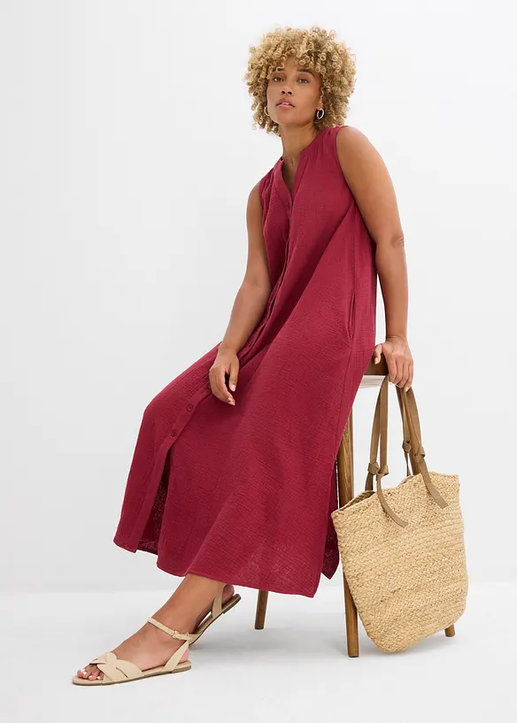 Robe blouse en gaze de coton, bonprix