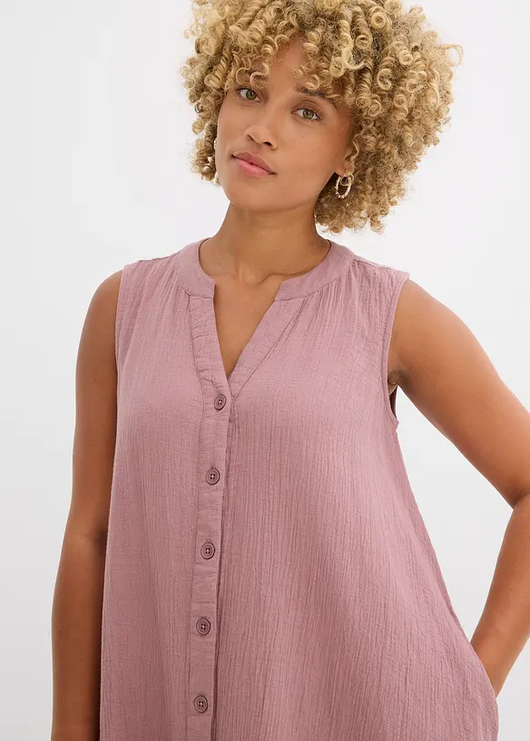 Robe blouse en gaze de coton, bonprix