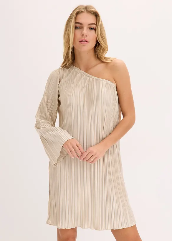 Robe plissée courte, bonprix