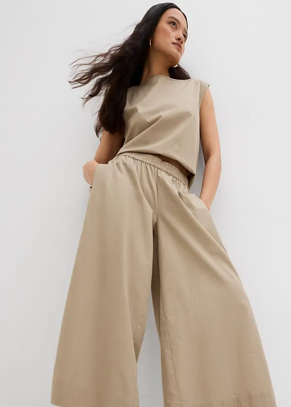 Jupe-culotte ample 100% coton, bonprix