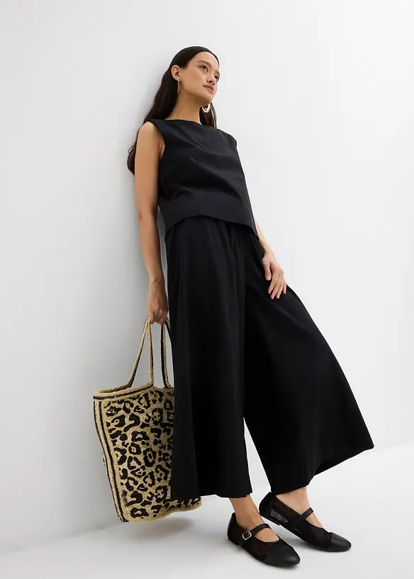 Jupe-culotte ample 100% coton, bonprix