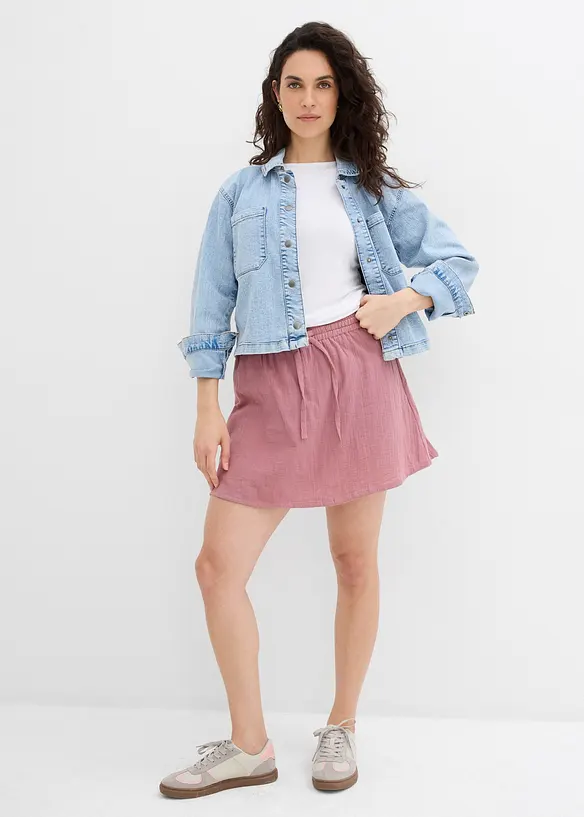 Jupe-short en gaze de coton, bonprix