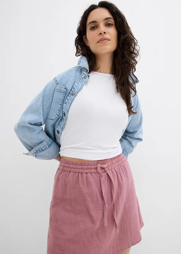 Jupe-short en gaze de coton, bonprix