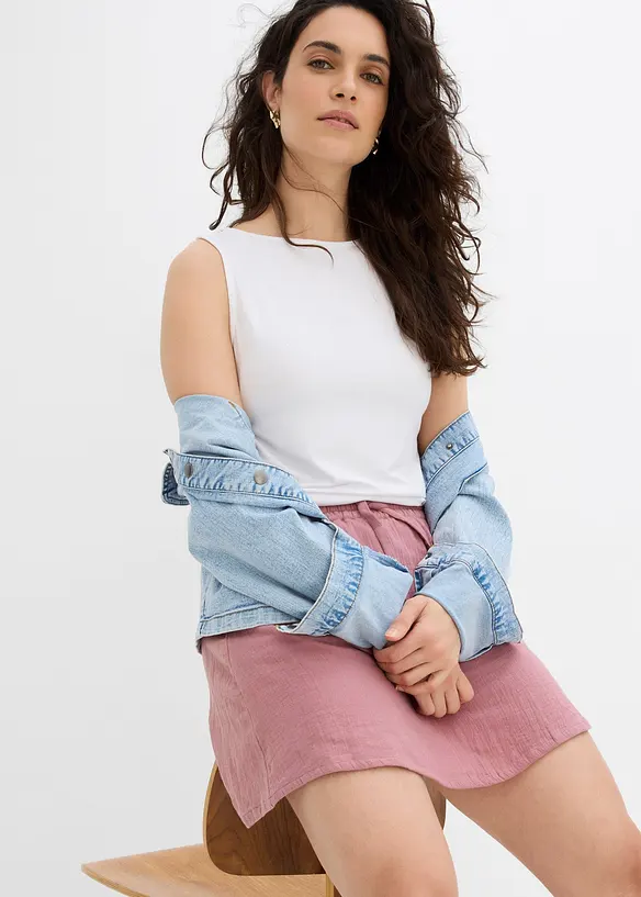 Jupe-short en gaze de coton, bonprix