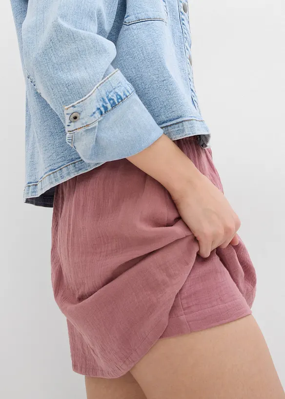 Jupe-short en gaze de coton, bonprix