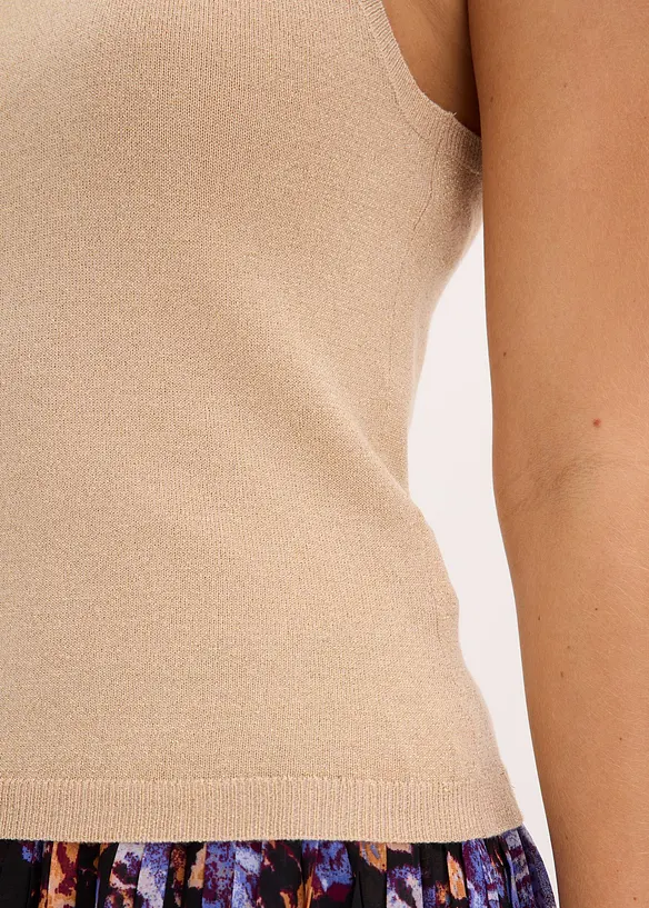 Top en maille métallisée, bonprix